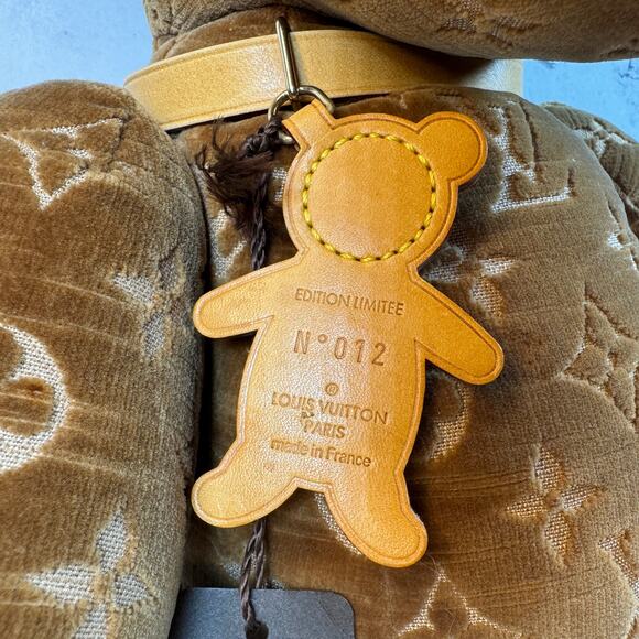 Louis Vuitton Teddy Bear Monogram Doudou Plush Velour 2005 RARE Numbered 012/500 - Picture 3 of 10